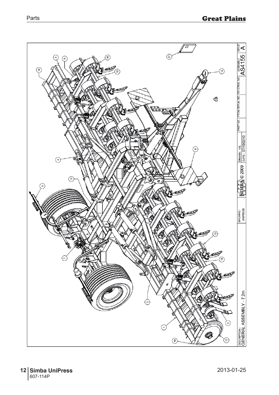 Great Plains Simba UniPress Parts Manual User Manual | Page 12 / 166