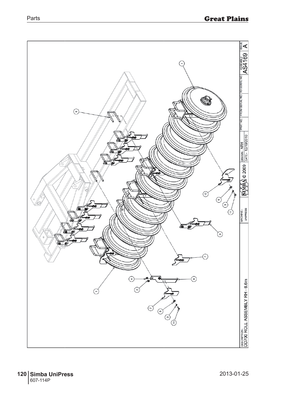 Great Plains Simba UniPress Parts Manual User Manual | Page 120 / 166
