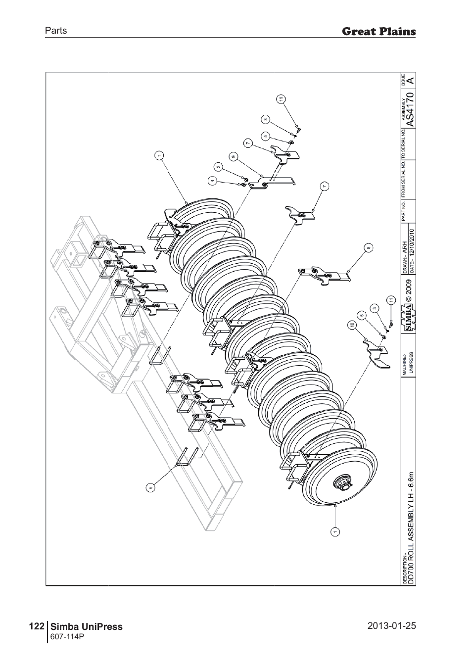 Great Plains Simba UniPress Parts Manual User Manual | Page 122 / 166