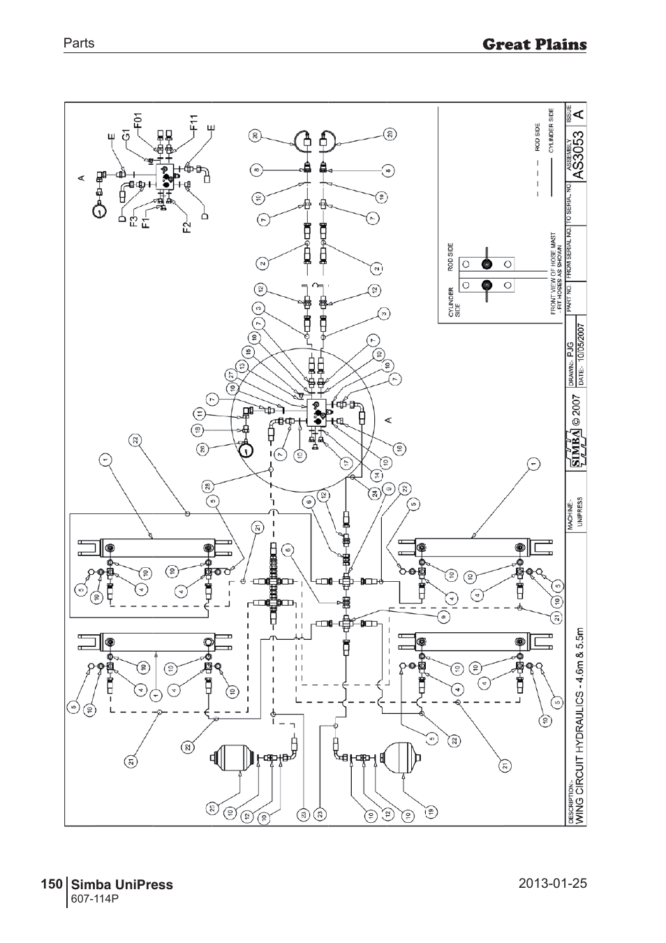 Great Plains Simba UniPress Parts Manual User Manual | Page 150 / 166