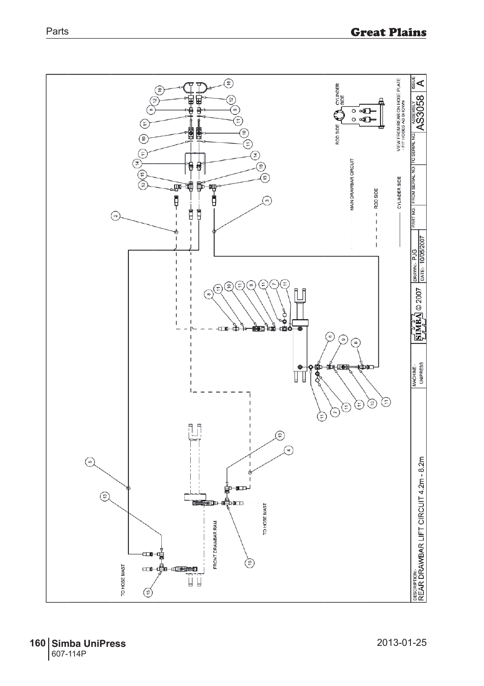 Great Plains Simba UniPress Parts Manual User Manual | Page 160 / 166