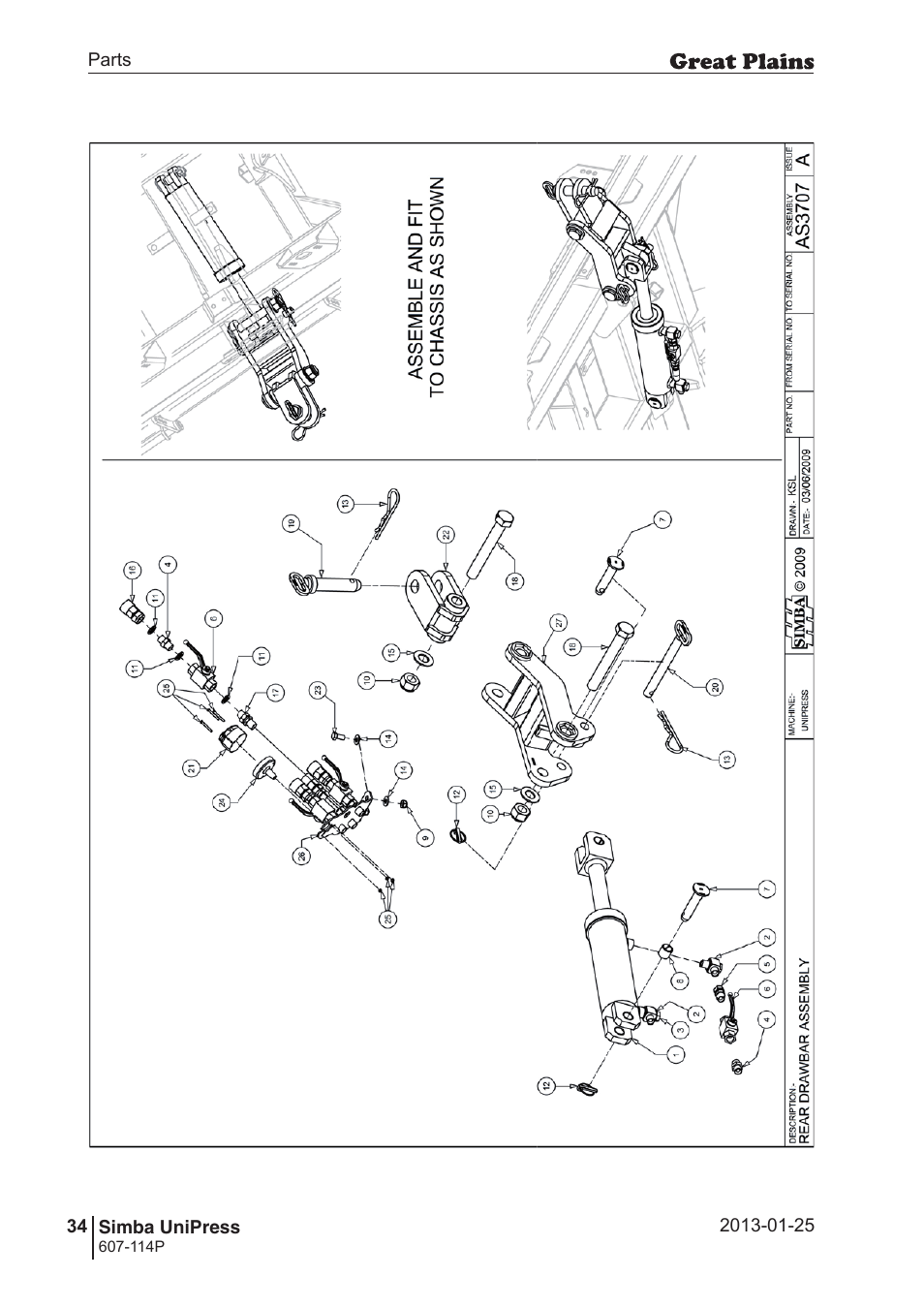 Great Plains Simba UniPress Parts Manual User Manual | Page 34 / 166
