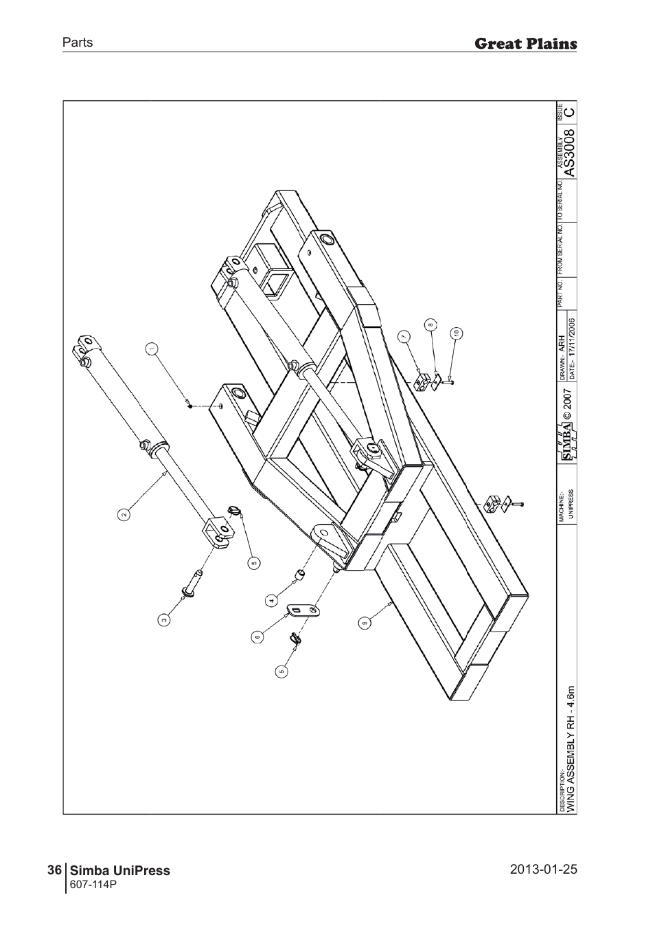 Great Plains Simba UniPress Parts Manual User Manual | Page 36 / 166