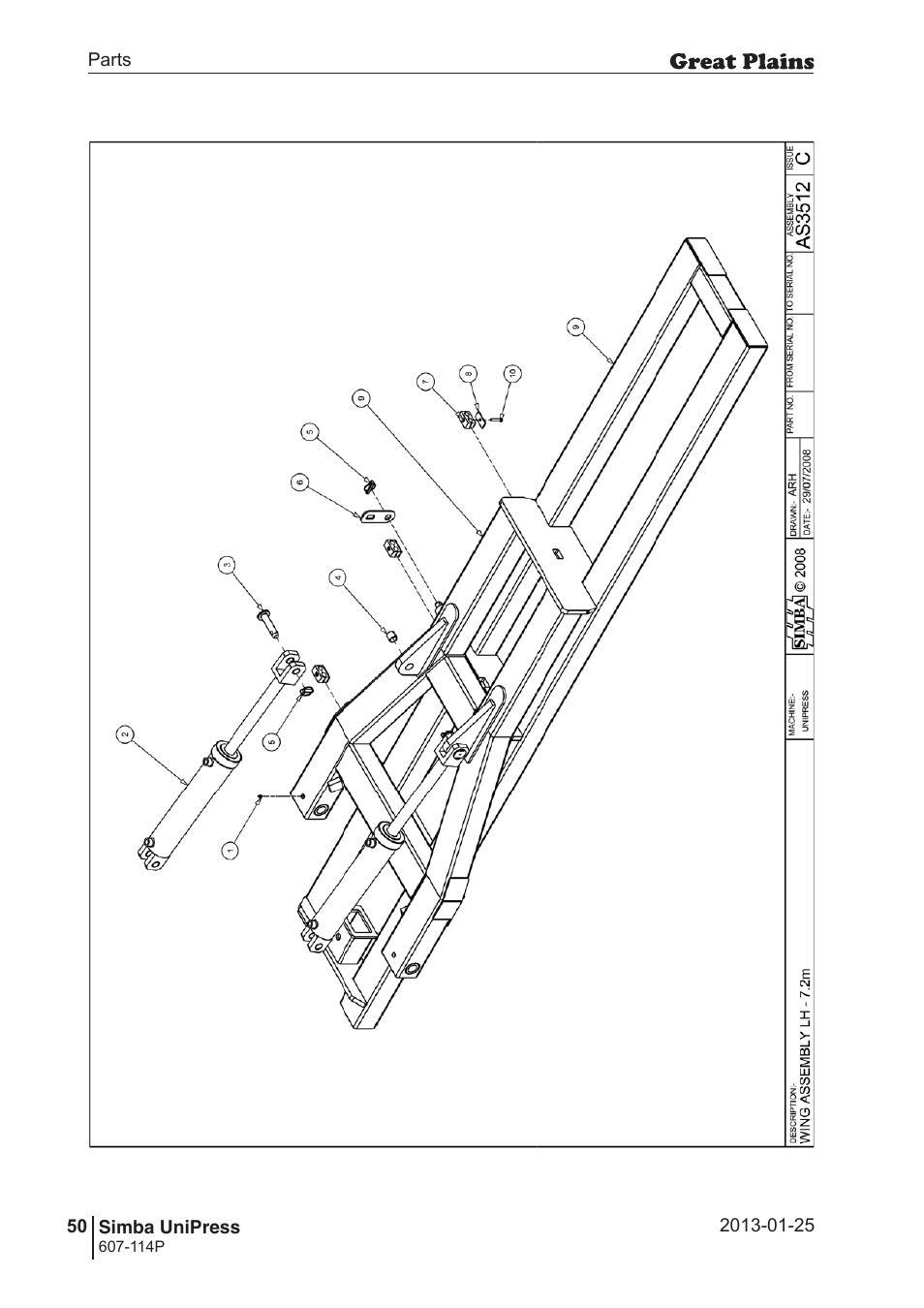 Great Plains Simba UniPress Parts Manual User Manual | Page 50 / 166
