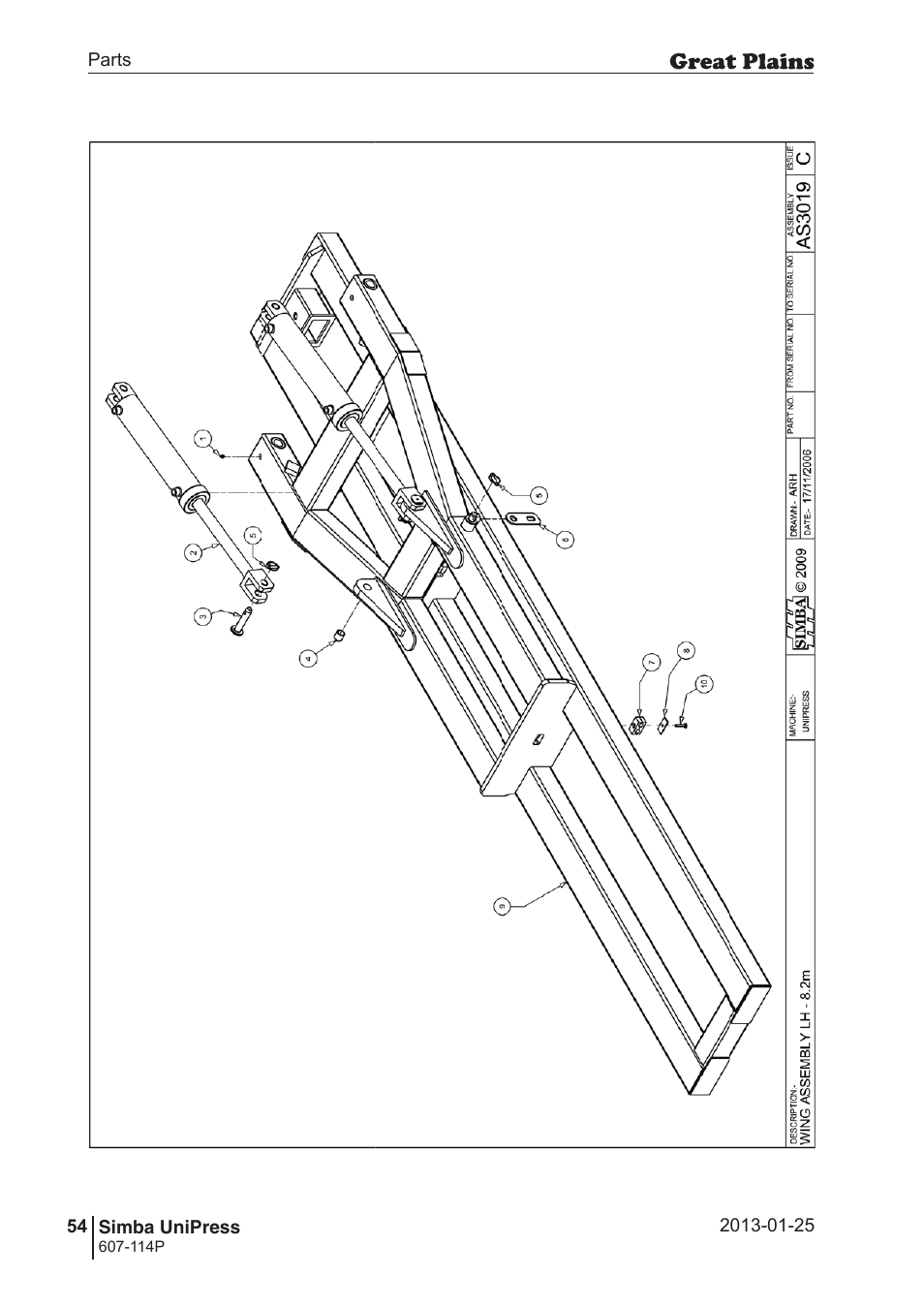 Great Plains Simba UniPress Parts Manual User Manual | Page 54 / 166