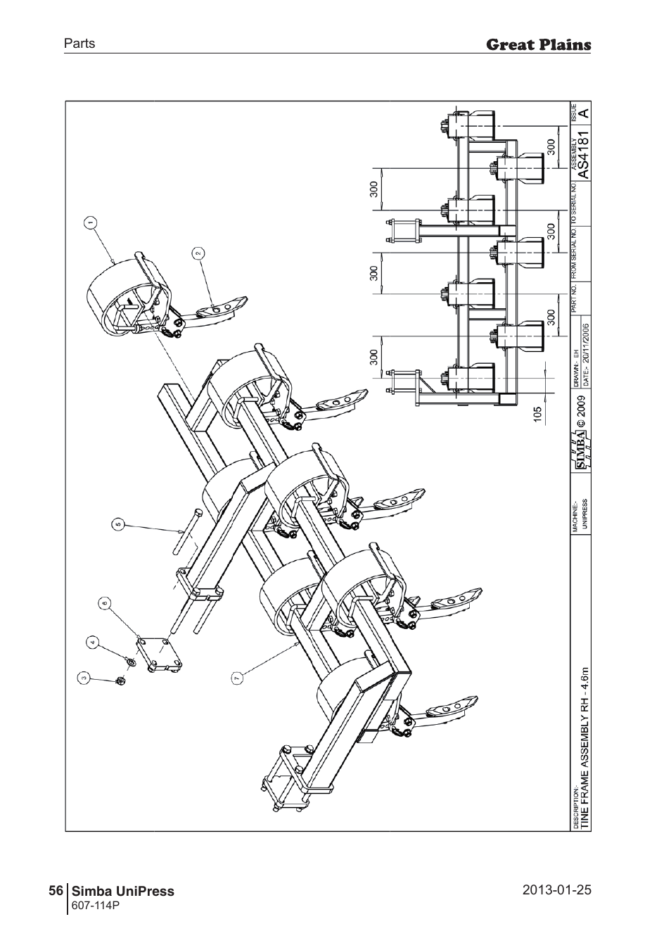 Great Plains Simba UniPress Parts Manual User Manual | Page 56 / 166