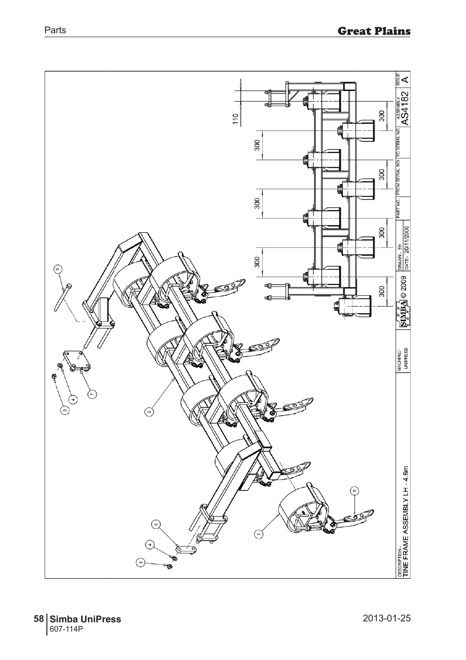 Great Plains Simba UniPress Parts Manual User Manual | Page 58 / 166