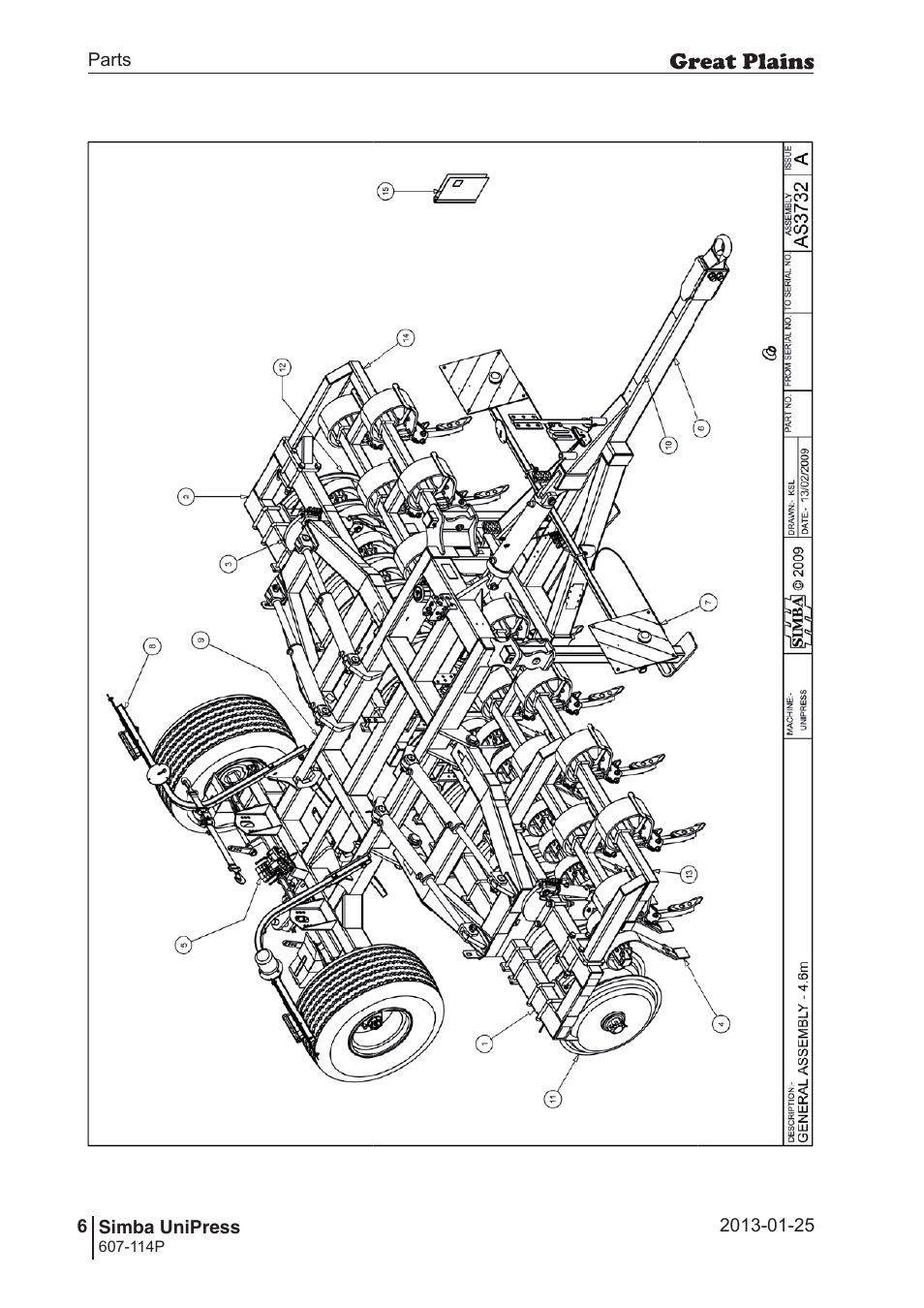 Great Plains Simba UniPress Parts Manual User Manual | Page 6 / 166