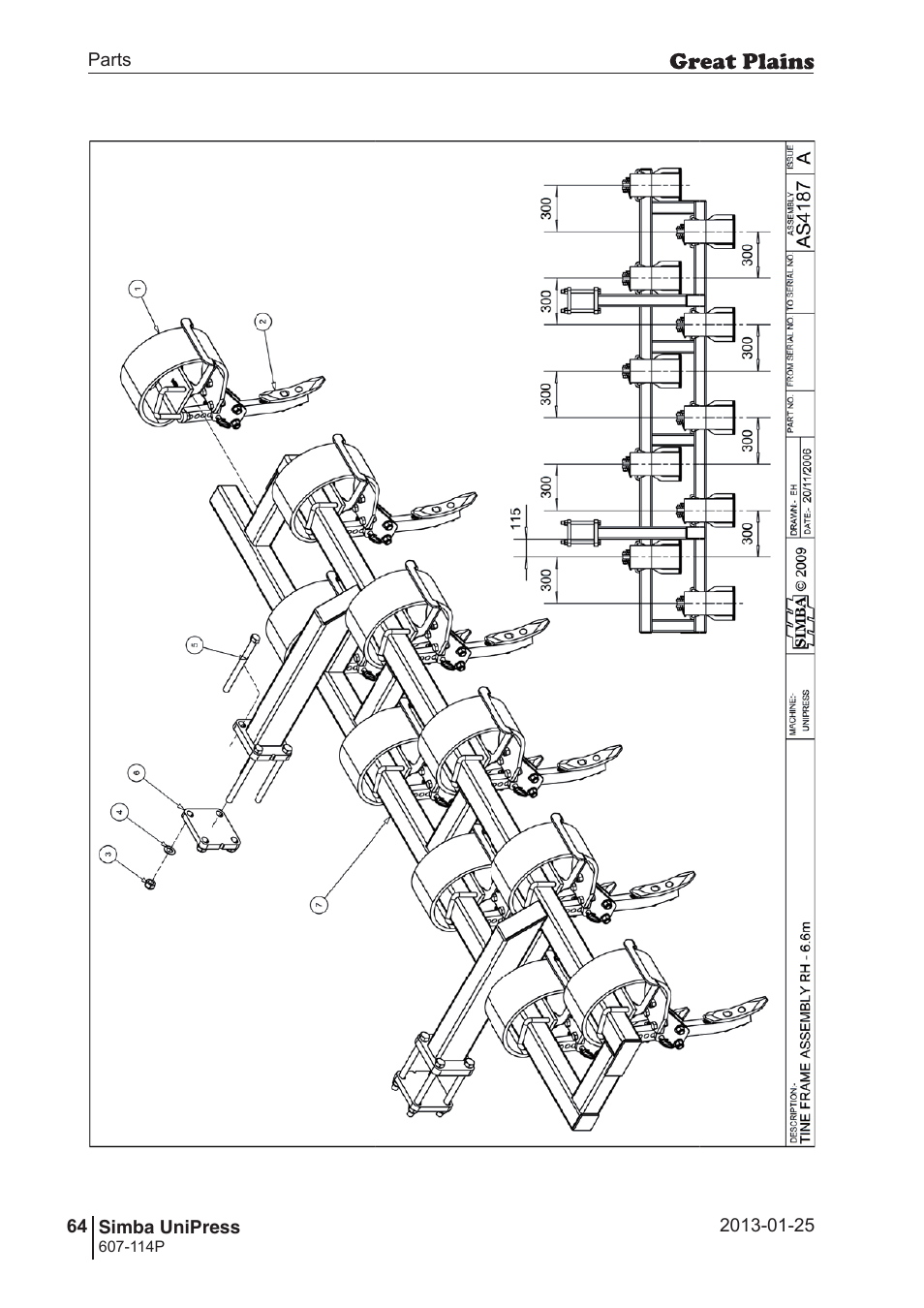 Great Plains Simba UniPress Parts Manual User Manual | Page 64 / 166