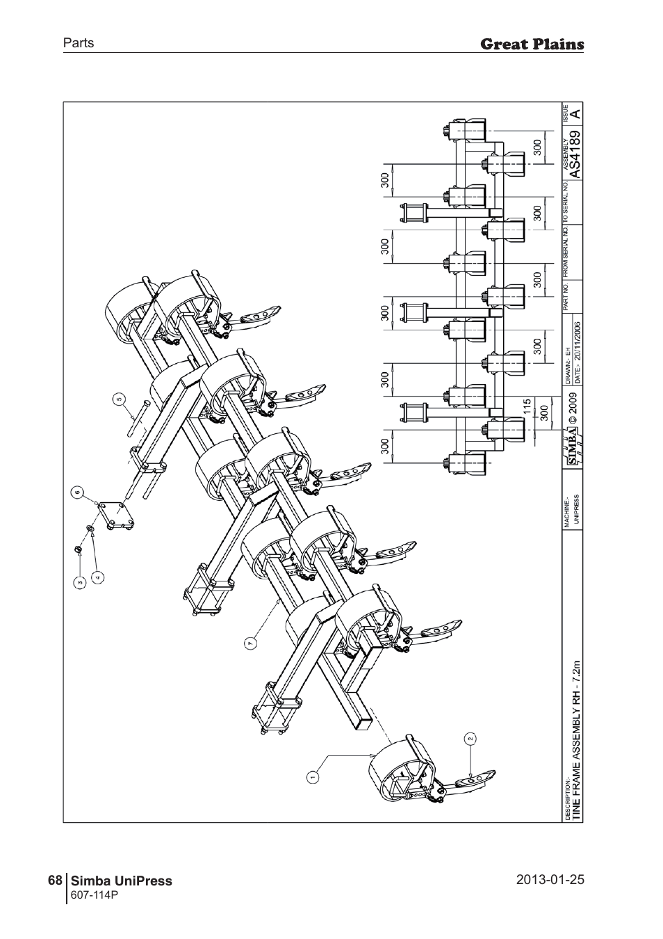 Great Plains Simba UniPress Parts Manual User Manual | Page 68 / 166