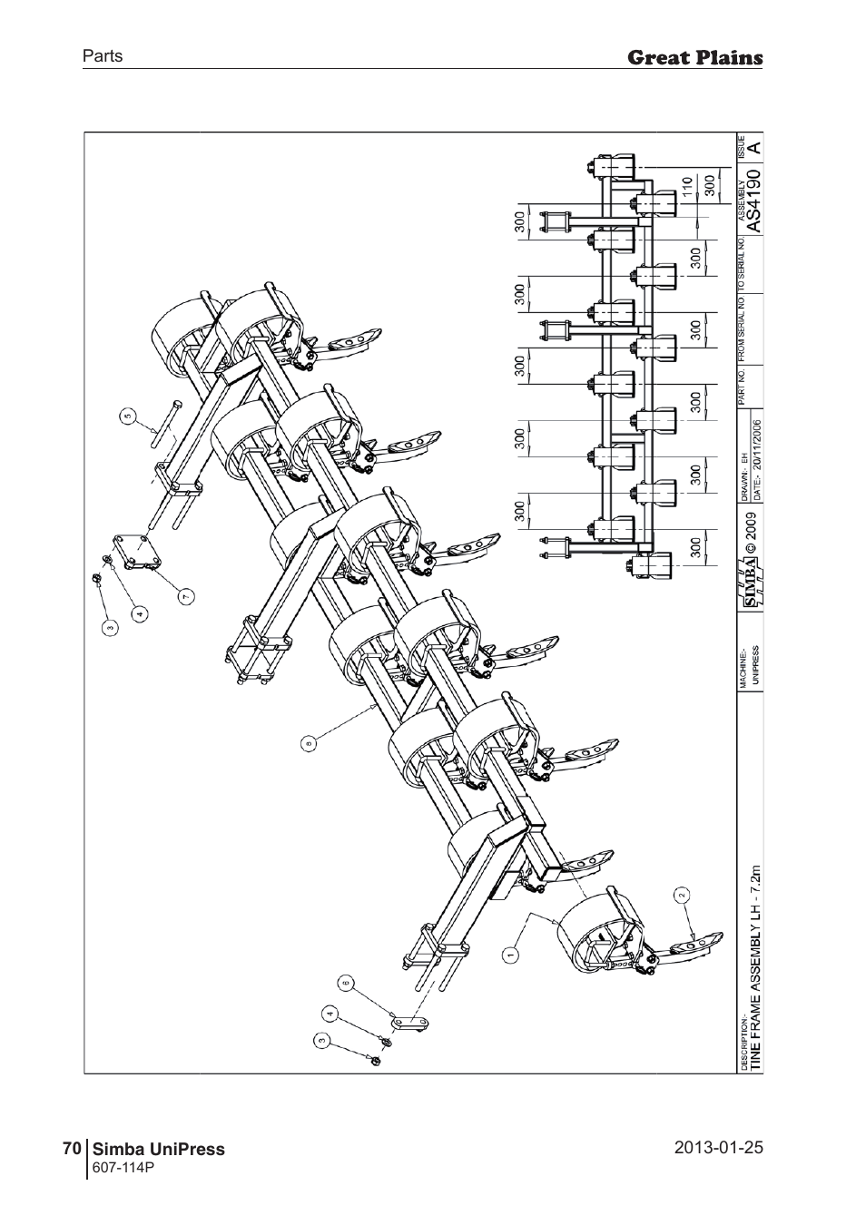 Great Plains Simba UniPress Parts Manual User Manual | Page 70 / 166