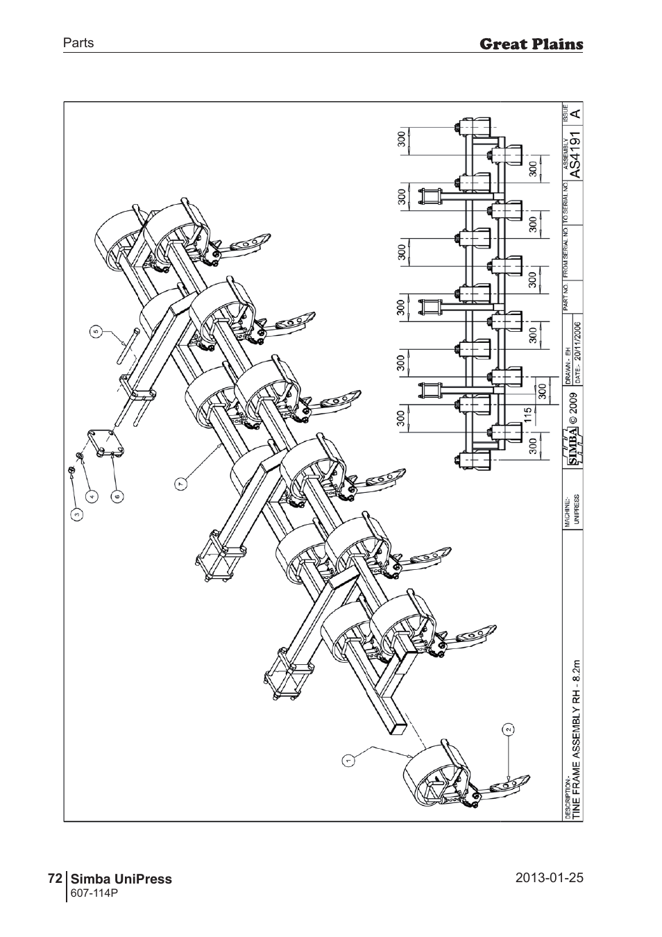 Great Plains Simba UniPress Parts Manual User Manual | Page 72 / 166