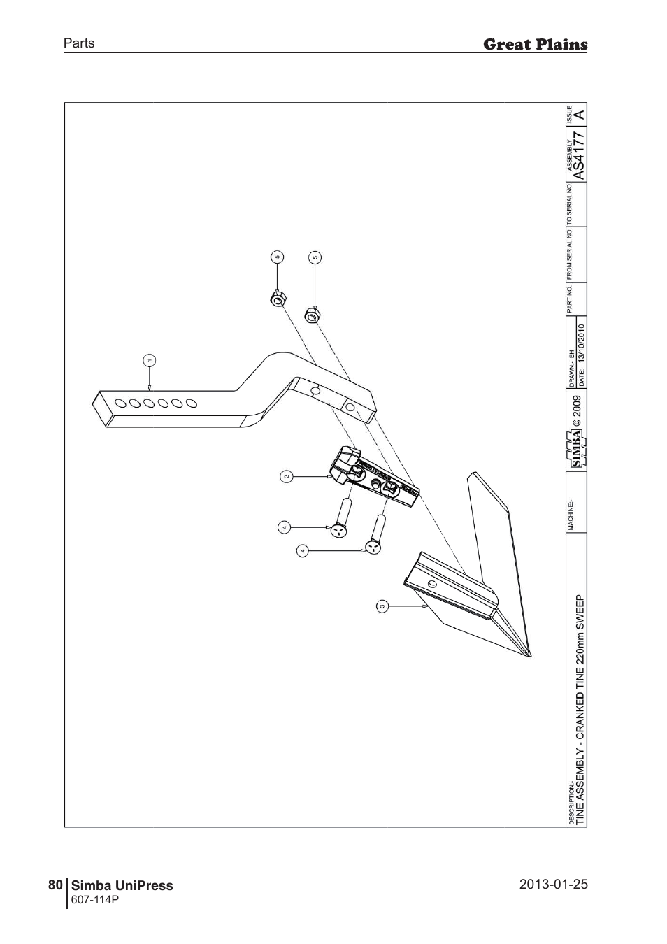 Great Plains Simba UniPress Parts Manual User Manual | Page 80 / 166