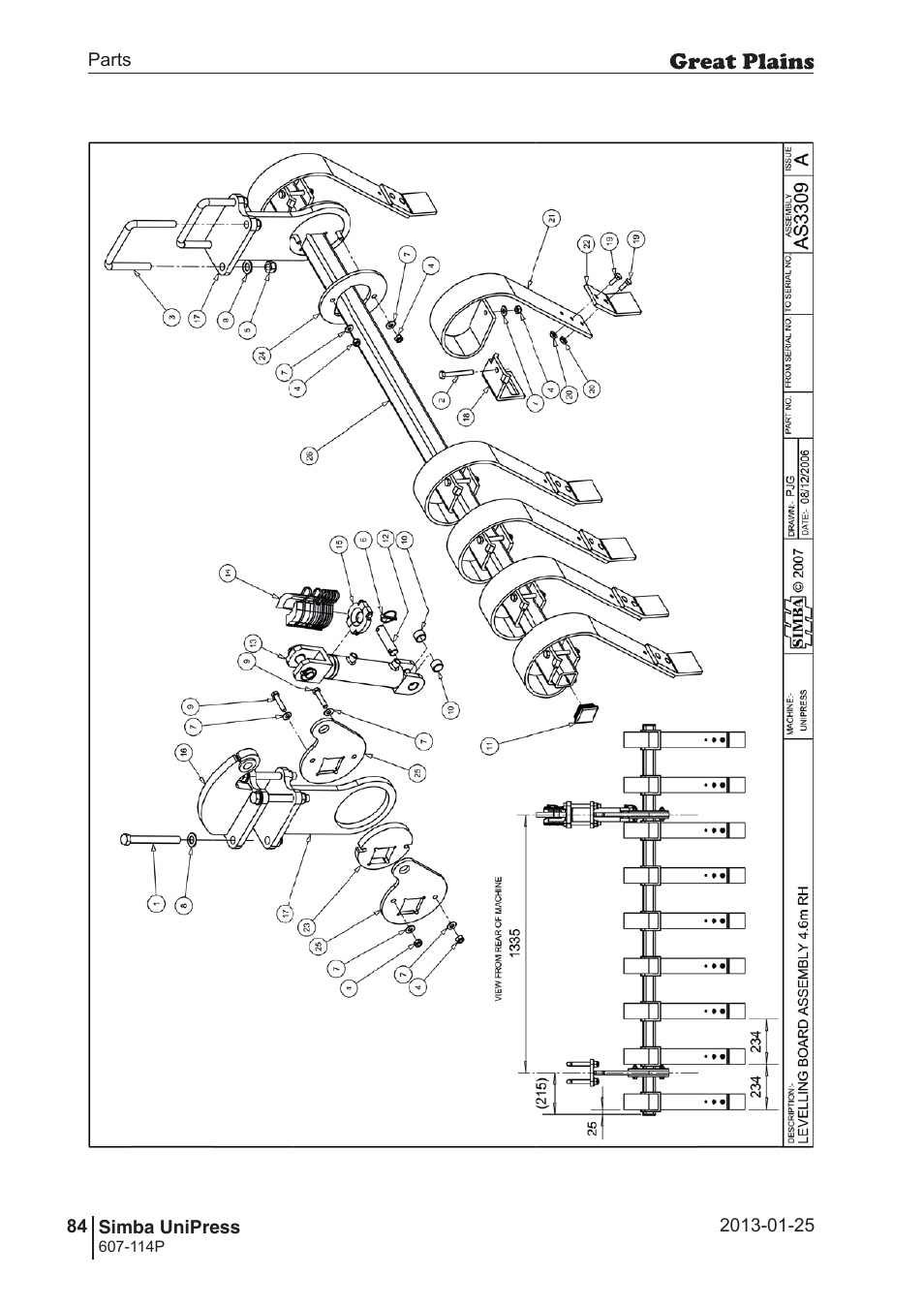 Great Plains Simba UniPress Parts Manual User Manual | Page 84 / 166