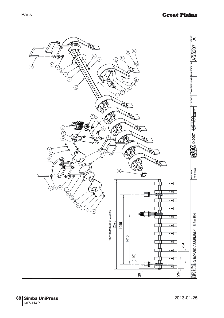 Great Plains Simba UniPress Parts Manual User Manual | Page 88 / 166