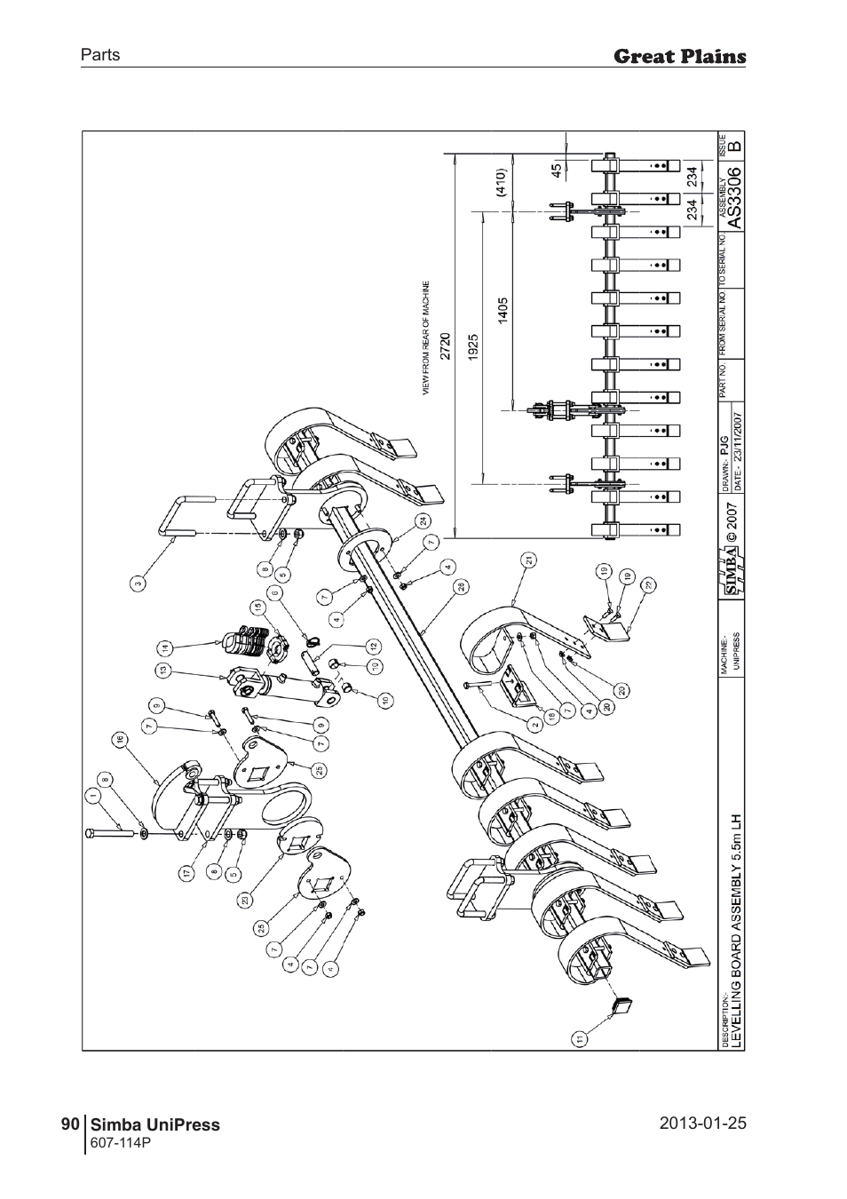 Great Plains Simba UniPress Parts Manual User Manual | Page 90 / 166