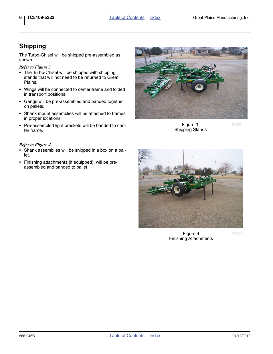 Shipping | Great Plains TC5319 Predelivery Manual User Manual | Page 10 / 64