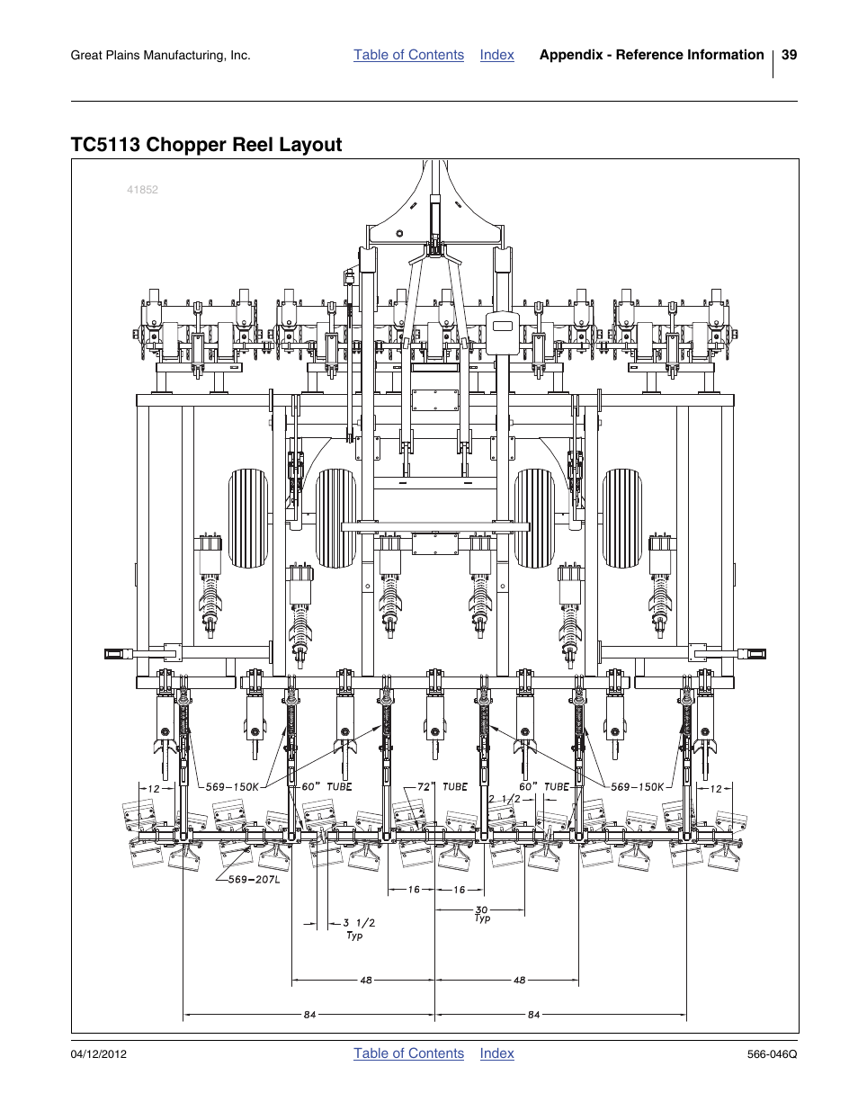 Tc5113 chopper reel layout | Great Plains TC5319 Predelivery Manual User Manual | Page 43 / 64
