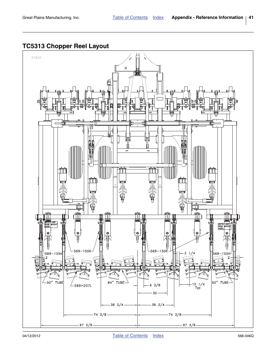 Tc5313 chopper reel layout | Great Plains TC5319 Predelivery Manual User Manual | Page 45 / 64