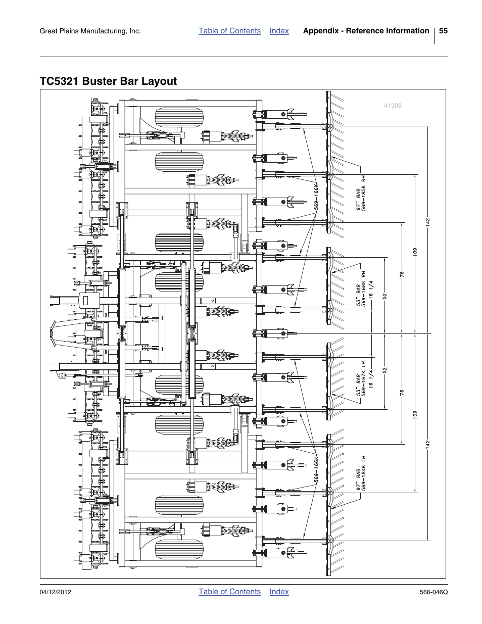 Tc5321 buster bar layout | Great Plains TC5319 Predelivery Manual User Manual | Page 59 / 64