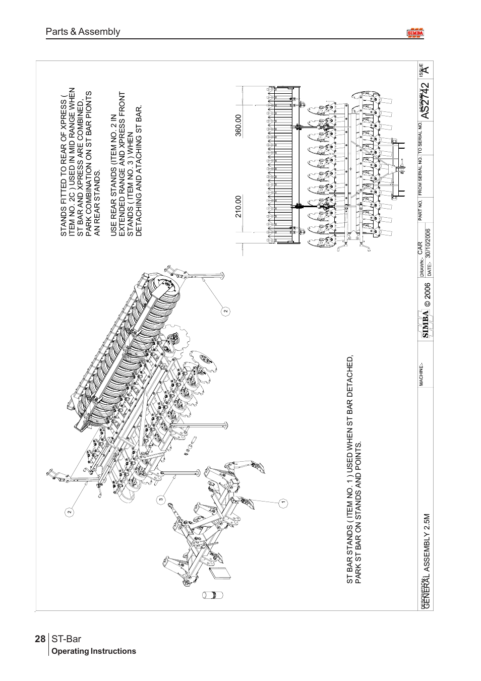 Aas2 742, St-bar, 28 parts & assembly | Great Plains P15002 Serial No 12699 to 12723 User Manual | Page 28 / 32