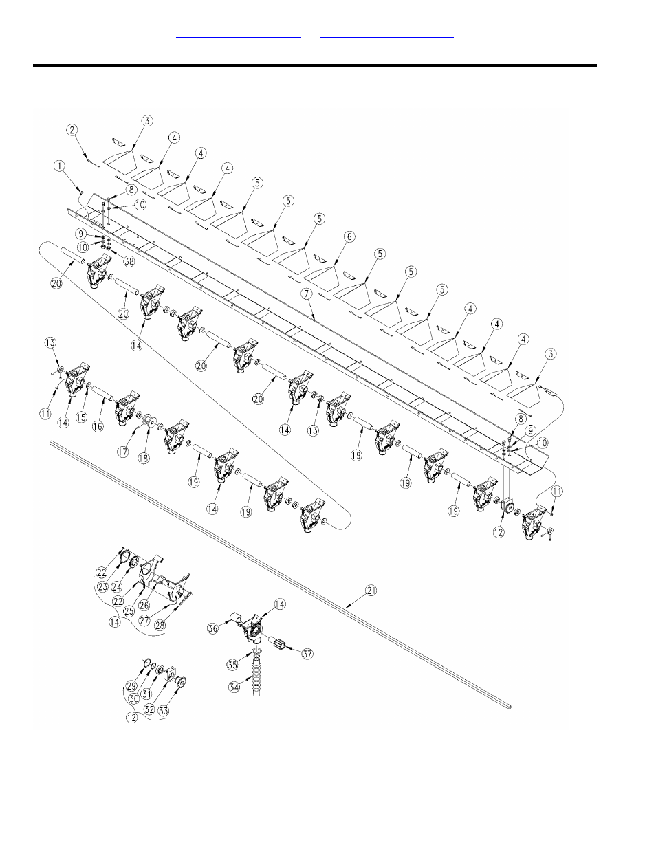 10" ctr and lh feeder cup spacing | Great Plains 3S-4010HDF Parts Manual User Manual | Page 48 / 154