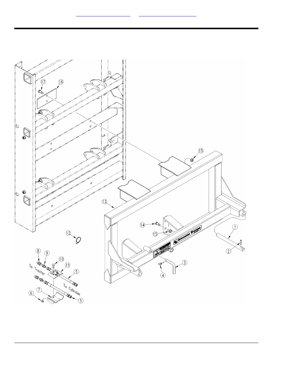 Trailer sprayer boom carrier assembly (s/n 4300-) | Great Plains CF600 Parts Manual User Manual | Page 12 / 74