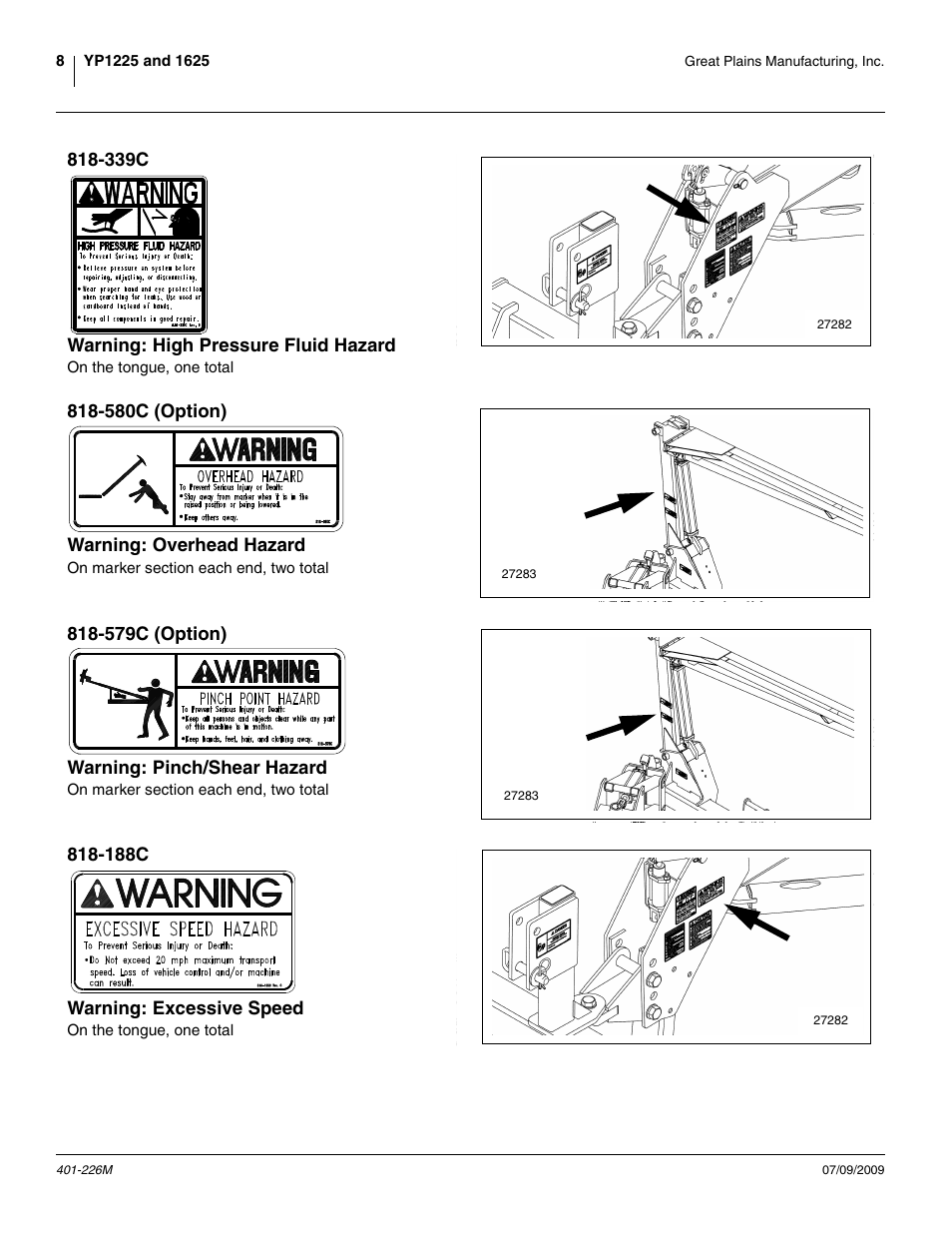 Great Plains YP1625 Operator Manual User Manual | Page 12 / 134