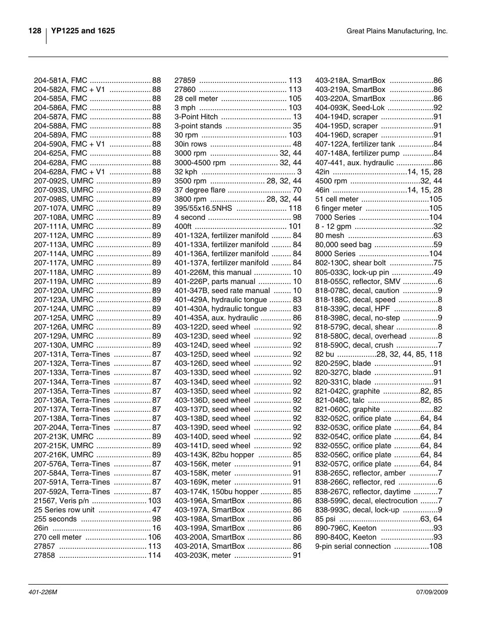 Great Plains YP1625 Operator Manual User Manual | Page 132 / 134