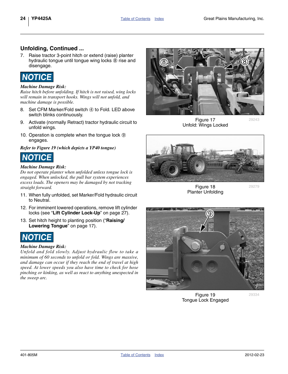 Unfolding, continued | Great Plains YP4425A Operator Manual User Manual | Page 28 / 166