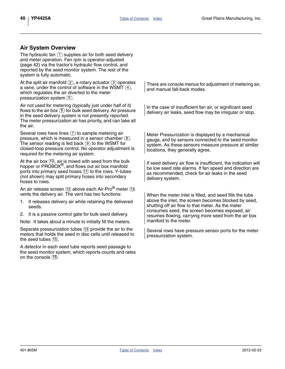 Air system overview | Great Plains YP4425A Operator Manual User Manual | Page 44 / 166