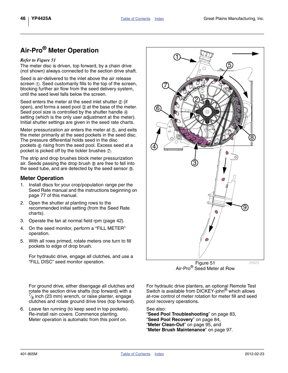 Air-pro® meter operation, Meter operation, Air-pro | Great Plains YP4425A Operator Manual User Manual | Page 50 / 166