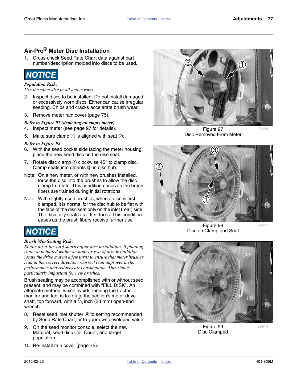 Air-pro® meter disc installation, Air-pro, See “ air-pro | Great Plains YP4425A Operator Manual User Manual | Page 81 / 166