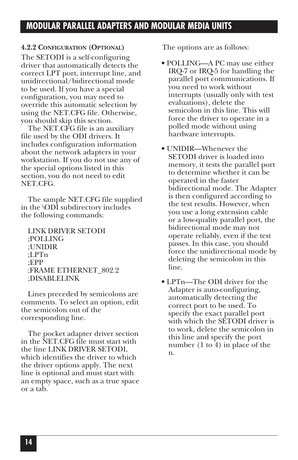 Modular parallel adapters and modular media units | Black Box LE073AE-R2 User Manual | Page 15 / 26