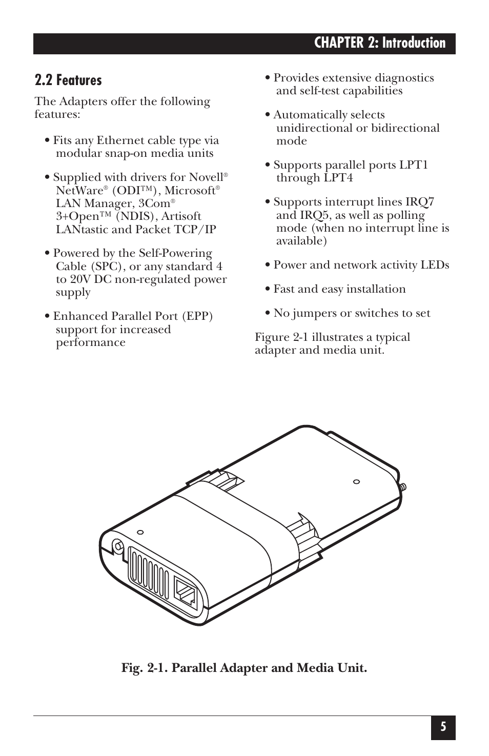 Chapter 2: introduction 2.2 features | Black Box LE073AE-R2 User Manual | Page 6 / 26