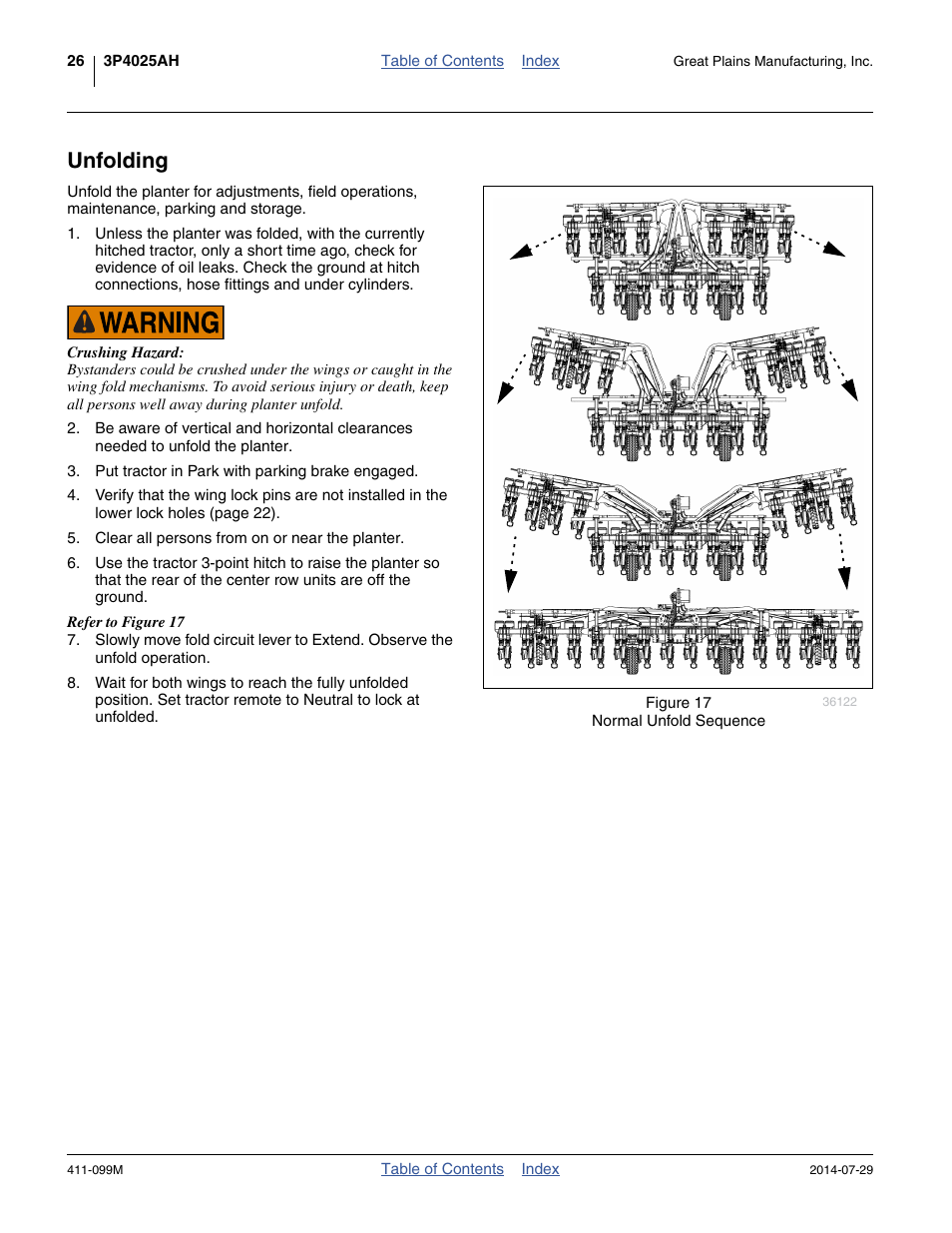 Unfolding | Great Plains 3P4025AH Operator Manual User Manual | Page 30 / 132