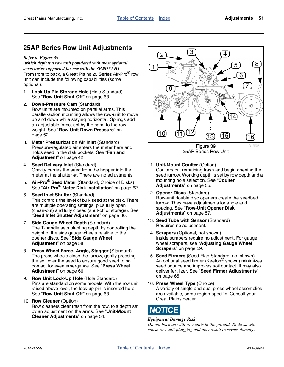 25ap series row unit adjustments | Great Plains 3P4025AH Operator Manual User Manual | Page 55 / 132
