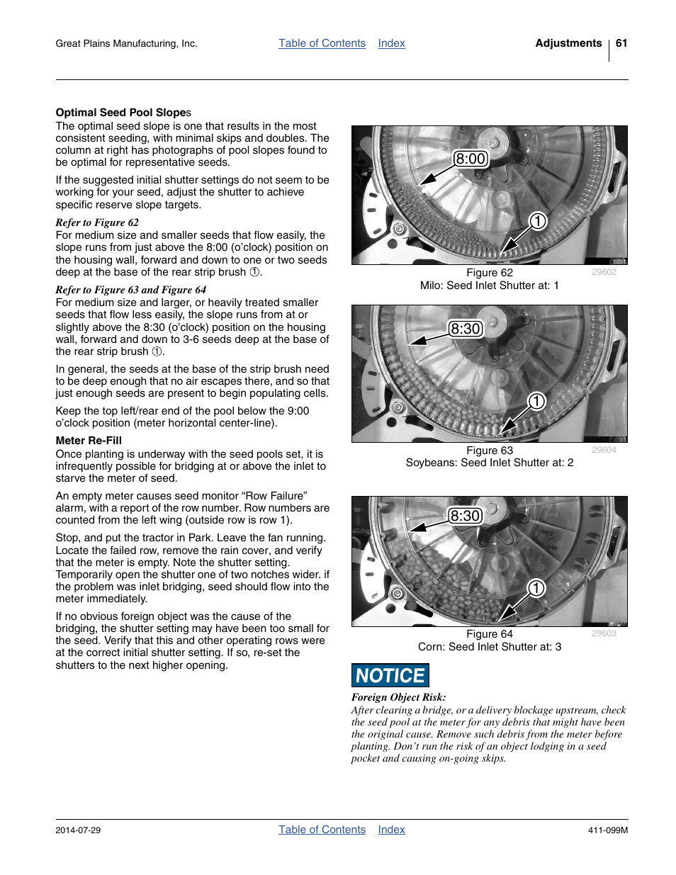 Optimal seed pool slopes, Meter re-fill, Optimal seed pool slopes meter re-fill | Great Plains 3P4025AH Operator Manual User Manual | Page 65 / 132