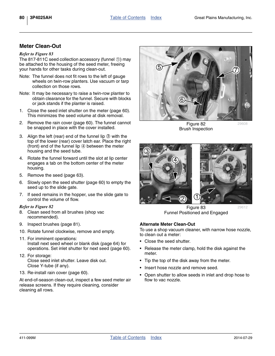 Meter clean-out, Alternate meter clean-out | Great Plains 3P4025AH Operator Manual User Manual | Page 84 / 132