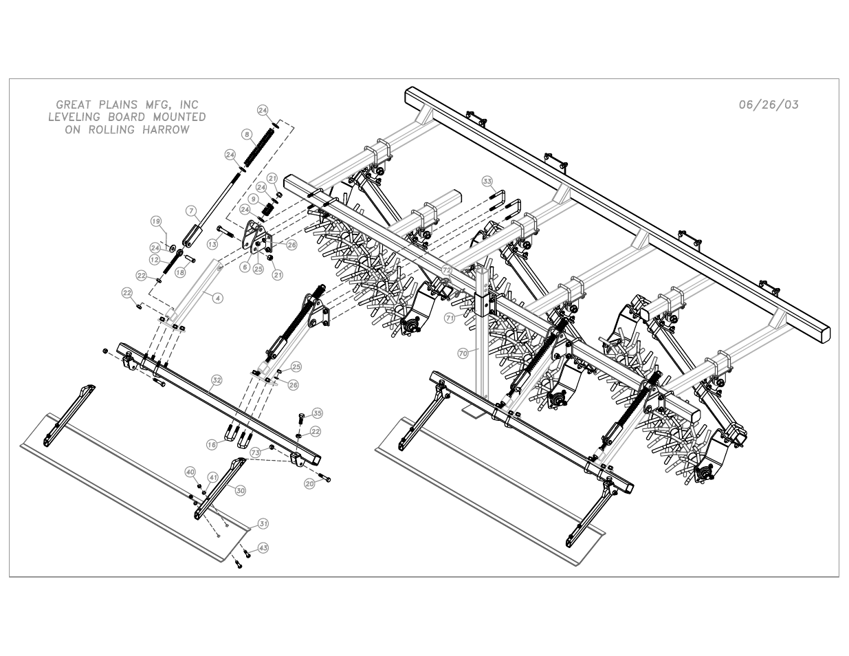 Great Plains 1200TT Rolling Harrow & Board Assembly Instructions User Manual | Page 6 / 7