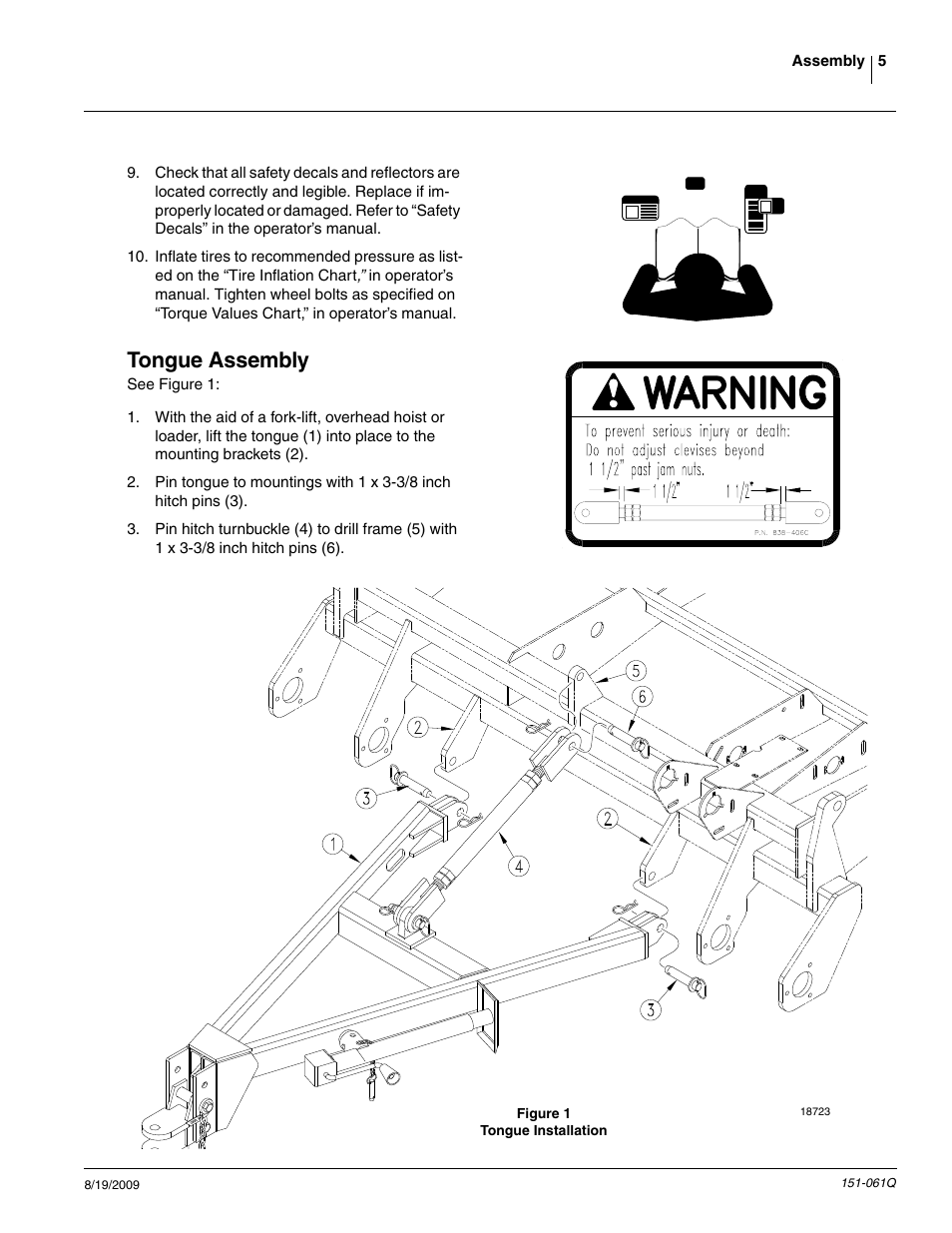 Tongue assembly | Great Plains 606NT Predelivery Manual User Manual | Page 7 / 14