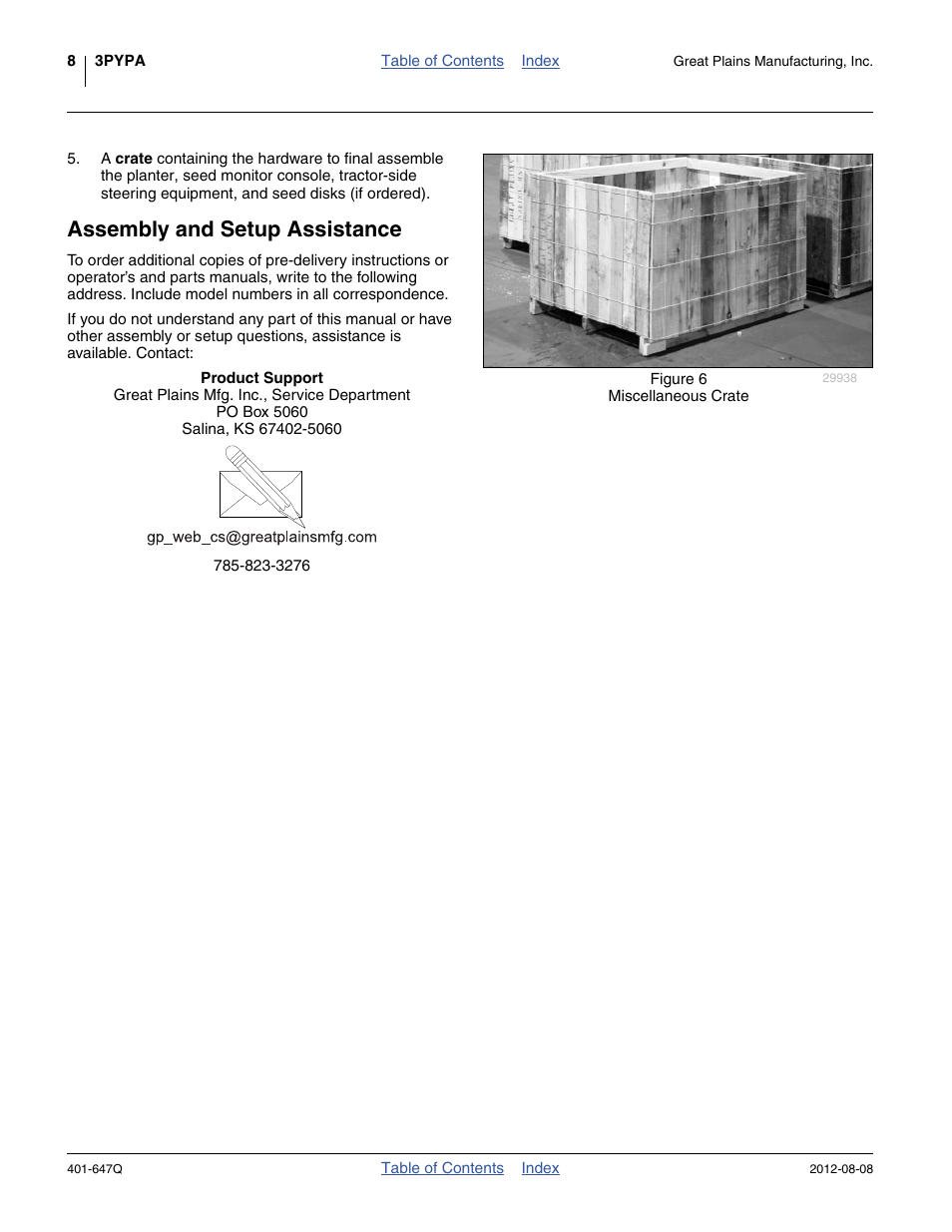 Assembly and setup assistance | Great Plains 3PYPA Predelivery Manual User Manual | Page 12 / 88