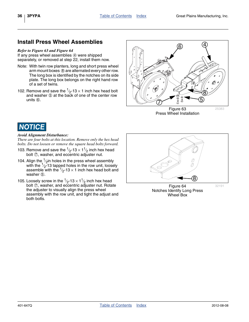 Install press wheel assemblies | Great Plains 3PYPA Predelivery Manual User Manual | Page 40 / 88