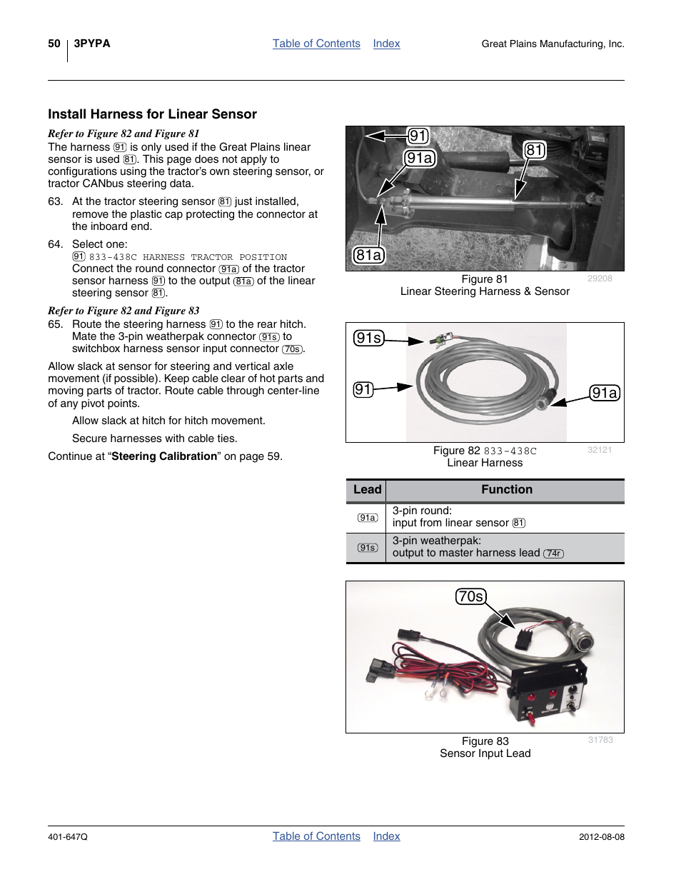 Install harness for linear sensor, Install harness for linear sensor ” on | Great Plains 3PYPA Predelivery Manual User Manual | Page 54 / 88