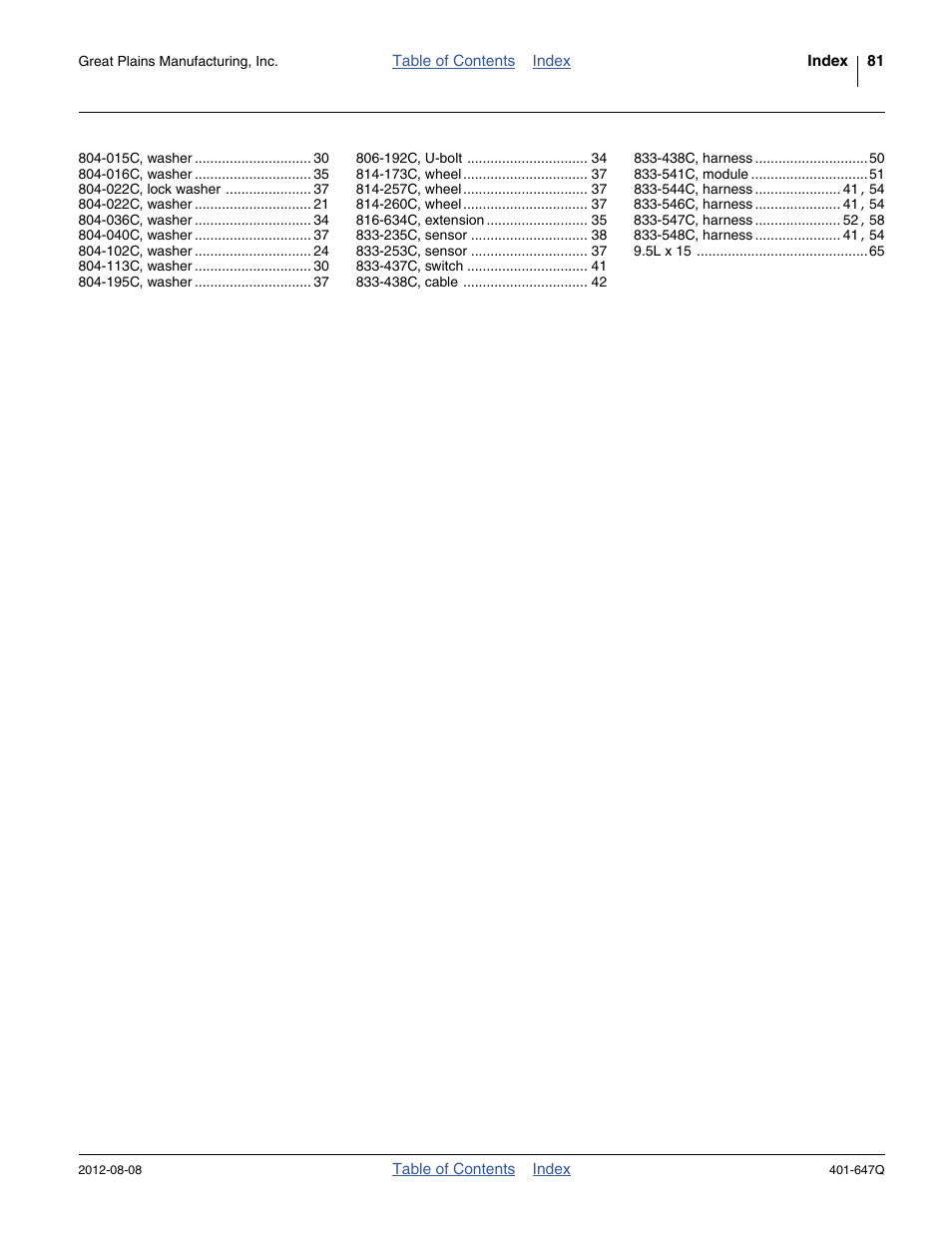 Great Plains 3PYPA Predelivery Manual User Manual | Page 85 / 88