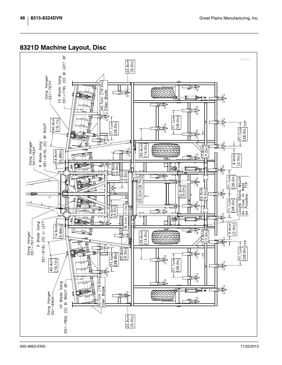 8321d machine layout, disc | Great Plains DVN8324 Assembly Manual User Manual | Page 50 / 74
