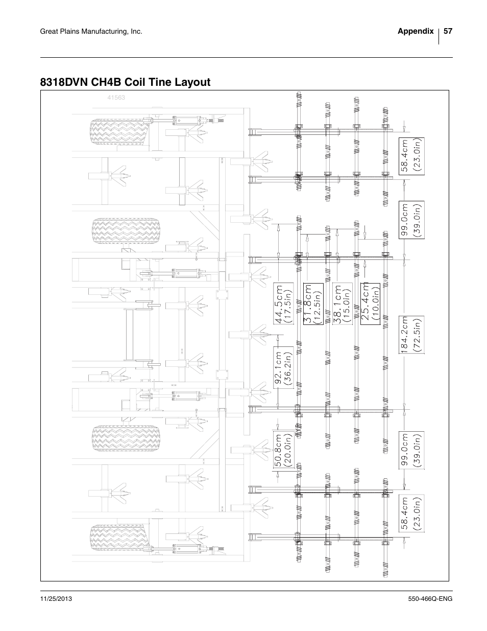 8318dvn ch4b coil tine layout | Great Plains DVN8324 Assembly Manual User Manual | Page 61 / 74