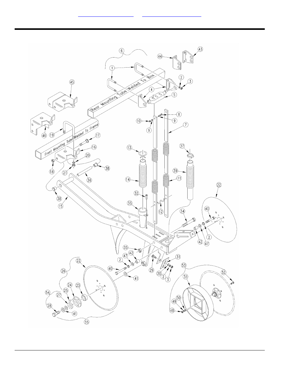 Standard fertilizer double disk opener assembly | Great Plains 3SF45 Parts Manual User Manual | Page 120 / 224