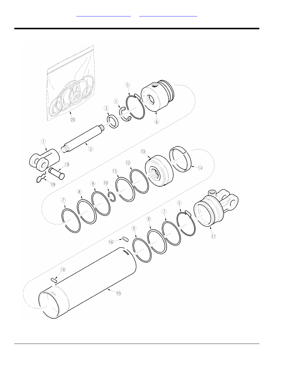 Cessna 3 1/4" x 8" hydraulic cylinder (810-054c) | Great Plains 3SF45 Parts Manual User Manual | Page 180 / 224