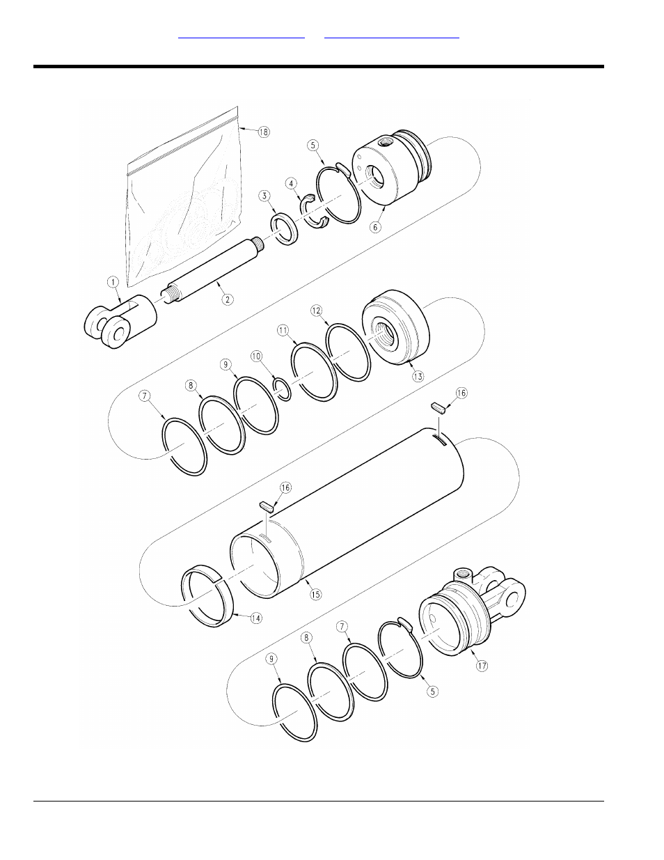 Cessna 3 1/4" x 10" hydraulic cylinder (810-081c) | Great Plains 3SF45 Parts Manual User Manual | Page 184 / 224